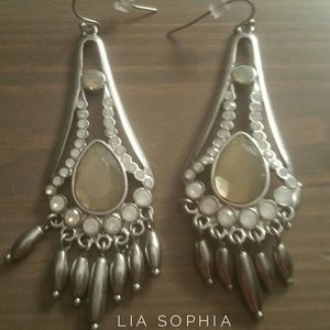 Lia Sophia large chandelier earrings